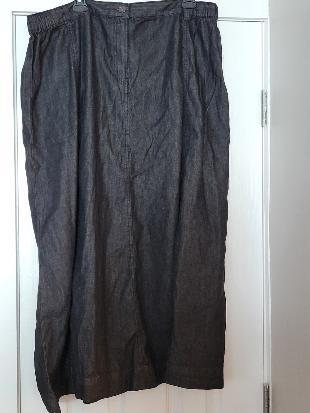 Roaman's Women's Long Denim A-Line Maxi Skirt Size 20 Tall